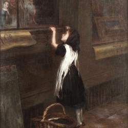 A girl in a black dress